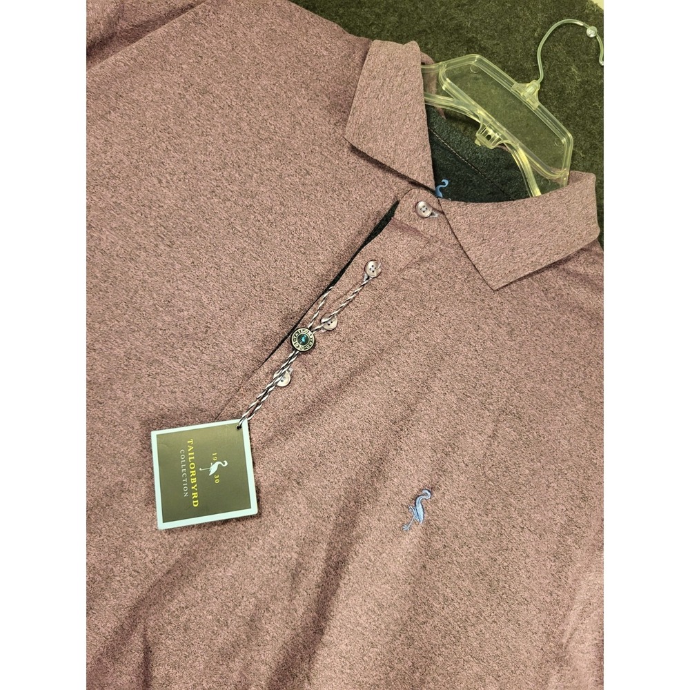 New TailorByrd Collection Golf Polo Lilac Men's XXL Performance